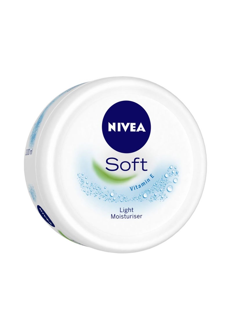Nivea Light Moisturizer Soft Cream,100Ml (Pack Of 2) - Image 1